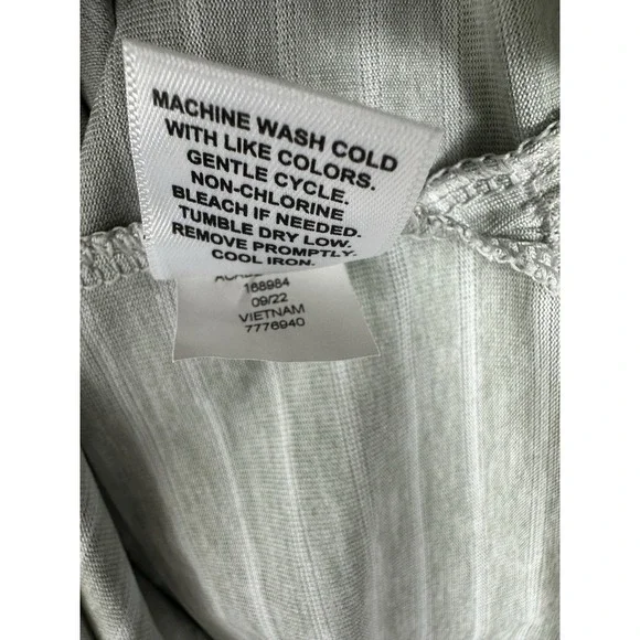 BCG Golf Polo Shirt Mens Large Gray White Striped Performance Stretch - Picture 6 of 6